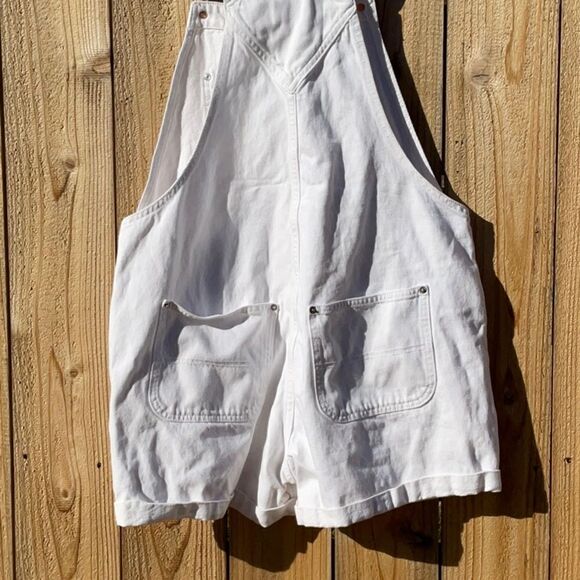 Take 50% OFF- Old Navy SlouchyStraight Non Stretch Overall White Jeans, Size-L - Picture 9 of 11